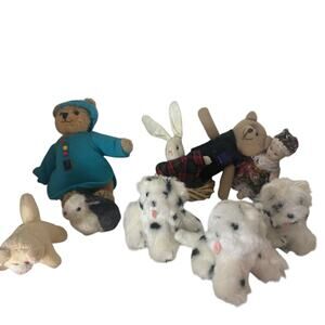 Doll Accessories Lot Some American Girl Puppies Teddy Bear China Doll Bunny